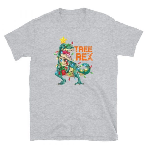 Christmas Dinosaur Tree Rex Pajamas Men Boys Kids Xmas Gifts Short-Sleeve Unisex T-Shirt
