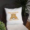 Don’t Bother Me Right Meow – Coffee Cat Humor Basic Pillow