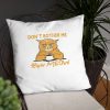 Don’t Bother Me Right Meow – Coffee Cat Humor Basic Pillow