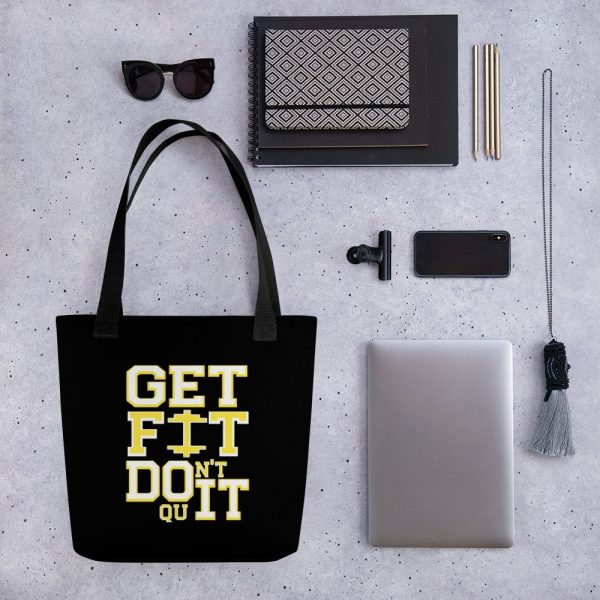 Get Fit Don’t Quit Workout Motivation Tote bag