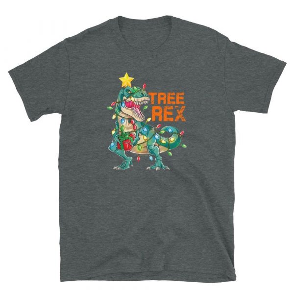 Christmas Dinosaur Tree Rex Pajamas Men Boys Kids Xmas Gifts Short-Sleeve Unisex T-Shirt