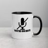 You're on mute Mug with Color Inside