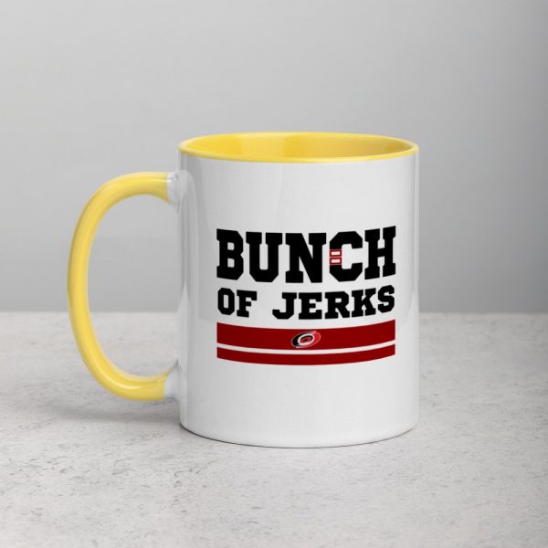 Bunch Of Jerks Shirt Hurricanes / Adult-Bunch of Jerks Carolina Hurricanes Inspired Hockey Raglan Shirt / Bunch of Jerks Hockey Mug with Color Inside