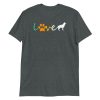 Love Blue Heeler Gift Red Australian Cattle Dog Paw Print Short-Sleeve Unisex T-Shirt