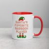 Santa's Favorite Bassoon Player Funny Christmas Gift Mug with Color Inside