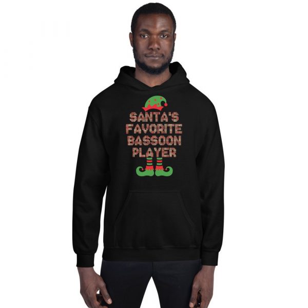 Santa's Favorite Bassoon Player Funny Christmas Gift Unisex Hoodie