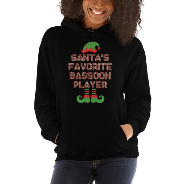 Santa's Favorite Bassoon Player Funny Christmas Gift Unisex Hoodie