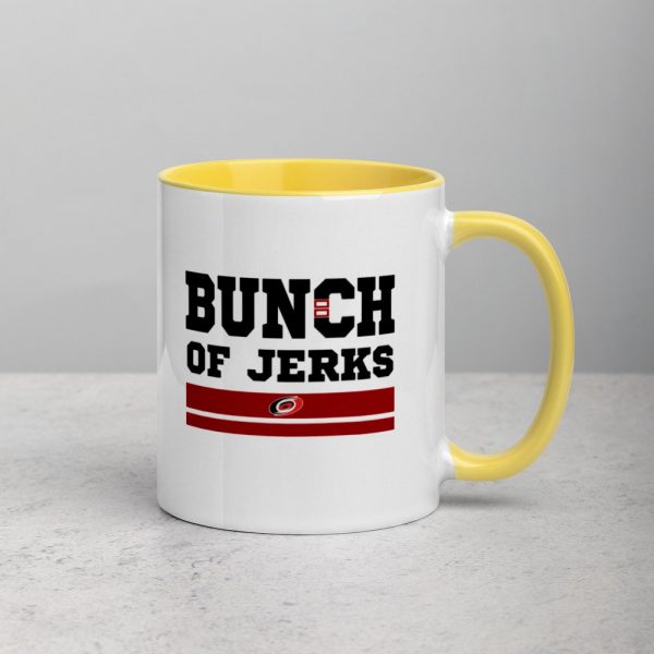 Bunch Of Jerks Shirt Hurricanes / Adult-Bunch of Jerks Carolina Hurricanes Inspired Hockey Raglan Shirt / Bunch of Jerks Hockey Mug with Color Inside