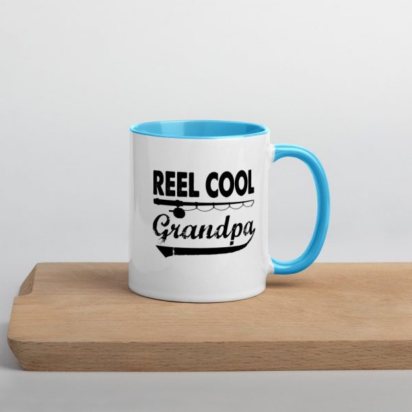 Fishing Reel Cool Grandpa T-Shirt Father's Day Gifts Father Love Fishing Granpa's Birthday Gift Ideas Mug with Color Inside
