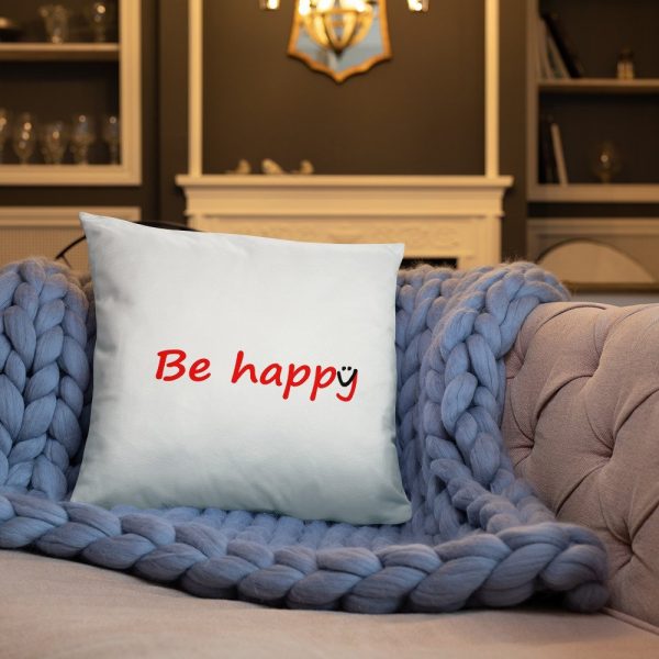 Be Happy Smiley Basic Pillow