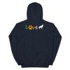 Love Blue Heeler Gift Red Australian Cattle Dog Paw Print Unisex Hoodie