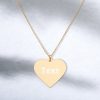 Customized Engraved Silver Heart Necklace Necklace Customized Name Engraved Silver Heart Necklace