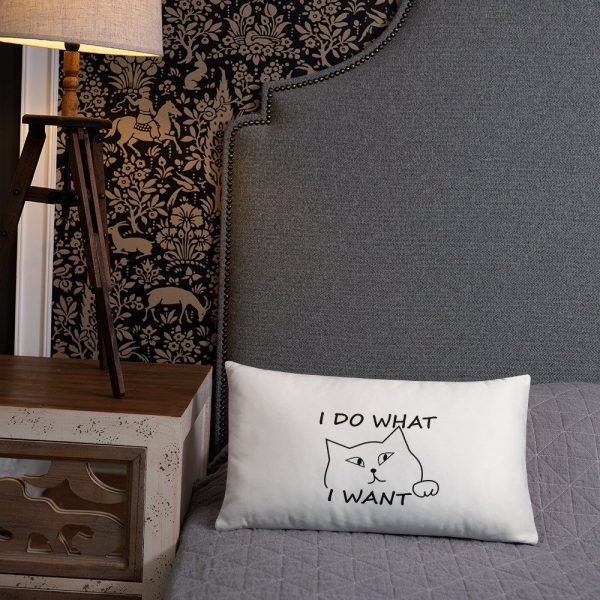 I do what I want with my cat Basic Pillow