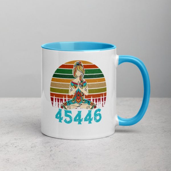 45446 Beige AF 45% against 45 Yoga Namaste Mug with Color Inside