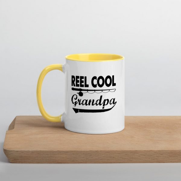 Fishing Reel Cool Grandpa T-Shirt Father's Day Gifts Father Love Fishing Granpa's Birthday Gift Ideas Mug with Color Inside