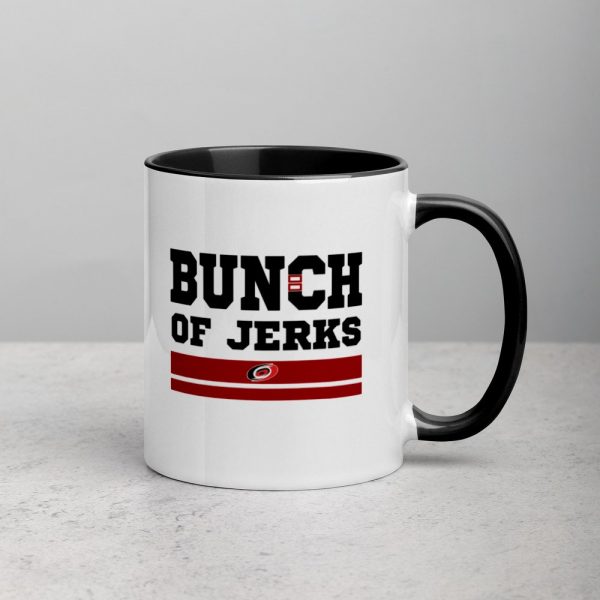 Bunch Of Jerks Shirt Hurricanes / Adult-Bunch of Jerks Carolina Hurricanes Inspired Hockey Raglan Shirt / Bunch of Jerks Hockey Mug with Color Inside