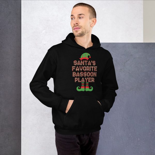 Santa's Favorite Bassoon Player Funny Christmas Gift Unisex Hoodie