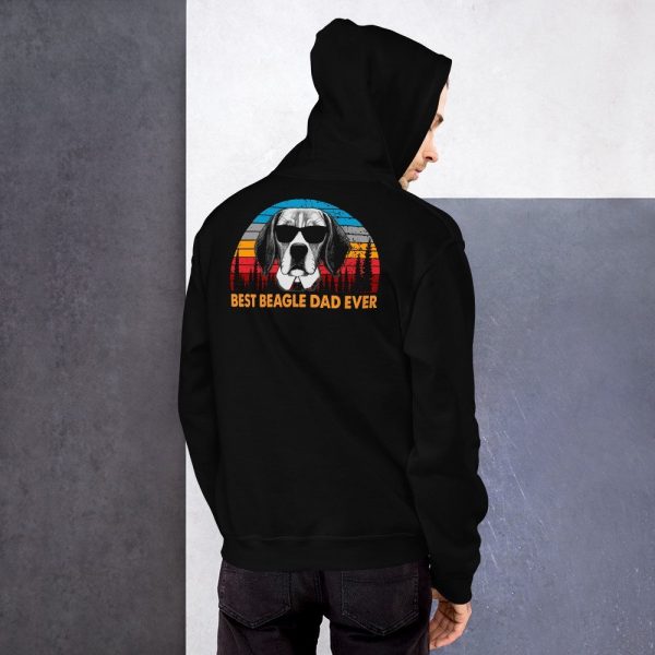 Vintage Best Beagle Dad Ever Shirt Funny Dog Daddy T-shirt Retro Sunrise Dogs Owner Sun Glasses Tee Father’s Day Gift IdeasUnisex Hoodie