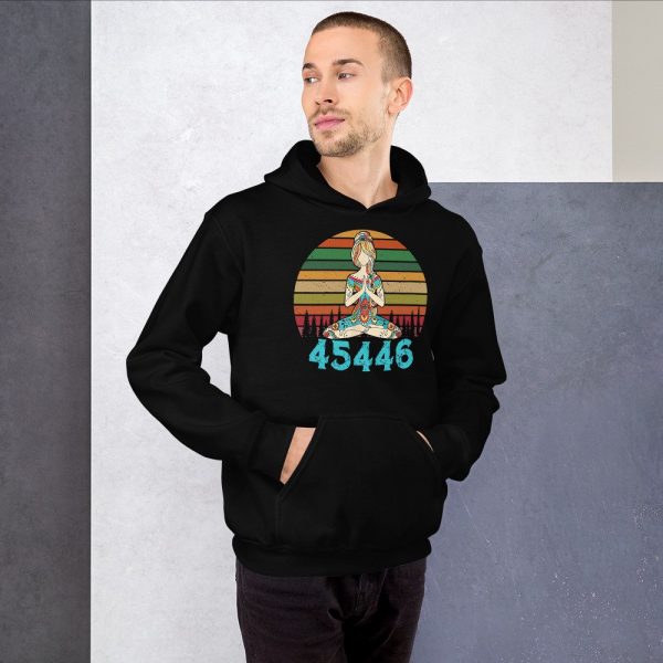 45446 Beige AF 45% against 45 Yoga Namaste Unisex Hoodie