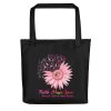 Faith Hope Love Breast Cancer Awareness Flower Pink Tote bag