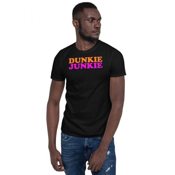 Dunkie Junkie Love Funny Coffee Sayings Novelty Gift Funny Short-Sleeve Unisex T-Shirt