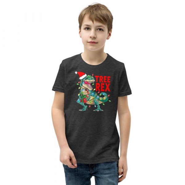 Christmas Dinosaur Tree Rex Pajamas , Tree Rex, T-Rex , Xmas Gifts Youth Short Sleeve T-Shirt