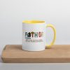 fathor dad and son,Retro Fathor  Mug with Color Inside