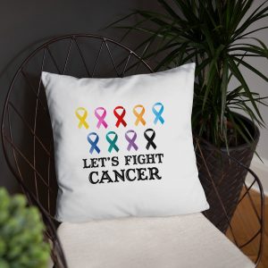 Lets fight cancer Basic Pillow
