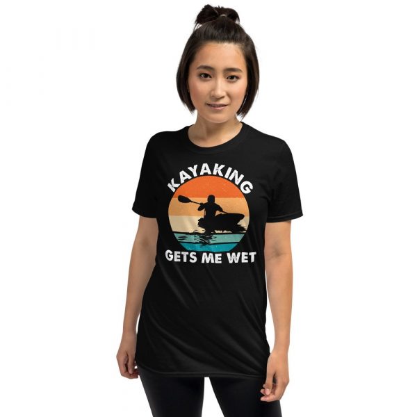 Kayaking Gets Me Wet Funny Kayak Tee Christmas,Birthday Gift Short-Sleeve Unisex T-Shirt