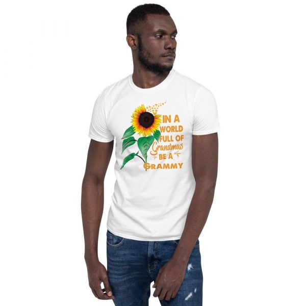 Womens In A World Full Of Grandmas Be a Grammy Sunflower Butterfly Short-Sleeve Unisex T-Shirt