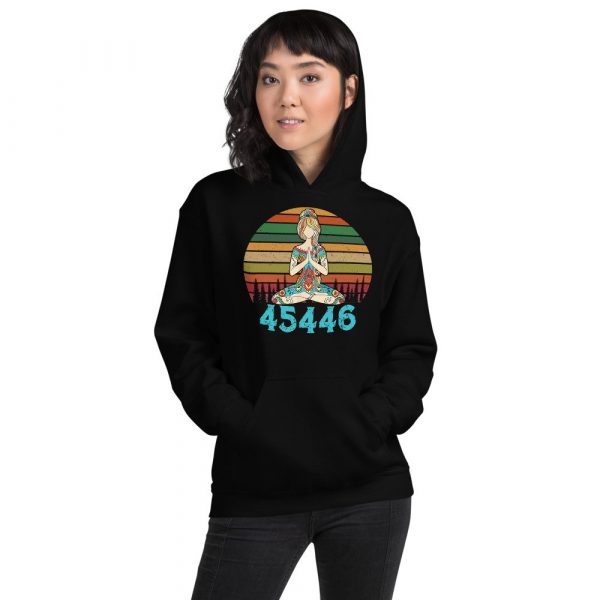 45446 Beige AF 45% against 45 Yoga Namaste Unisex Hoodie