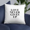 Love Never Gives Up Basic Pillow
