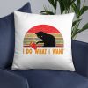 I Do What I Want cat lover Basic Pillow