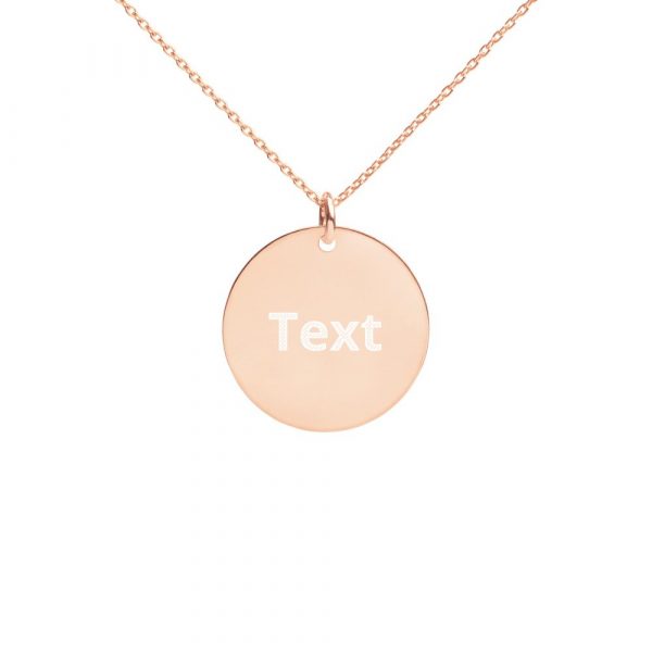 Customized Engraved Silver Disc Necklace Necklace Customized Name Engraved Silver Disc Necklace
