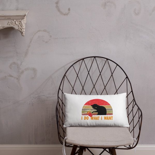 I Do What I Want cat lover Basic Pillow