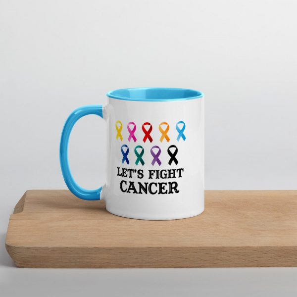 Lets fight cancer Mug with Color Inside