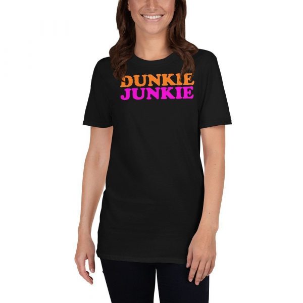 Dunkie Junkie Love Funny Coffee Sayings Novelty Gift Funny Short-Sleeve Unisex T-Shirt