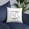 I do what I want with my cat Basic Pillow