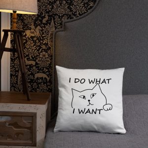 I do what I want with my cat Basic Pillow