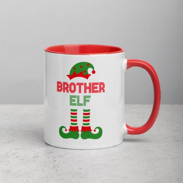 Christmas Brother Elf Mug with Color Inside