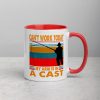 Funny I Can’t Work Today My Arm is in a Cast Fishing Mug with Color Inside