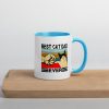 Best Cat Dad Ever  Funny Cat Daddy Father Day Gift Mug with Color Inside