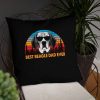 Vintage Best Beagle Dad Ever Shirt Funny Dog Daddy T-shirt Retro Sunrise Dogs Owner Sun Glasses Tee Father’s Day Gift Ideas Basic Pillow