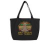 Namast'ay Away From Me - Sunset Sloth Yoga Large organic tote bag