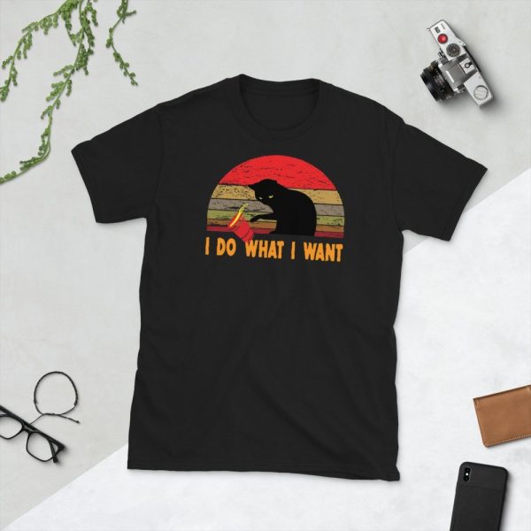 I Do What I Want cat lover Short-Sleeve Unisex T-Shirt