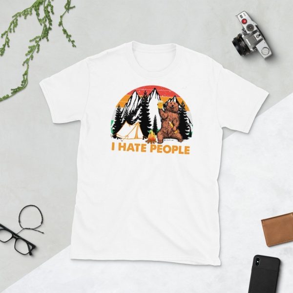 I hate people Sloth Hiking Camping Lover, Hiking Lover, Climping Lover,Camping Gift Unisex Short-Sleeve Unisex T-Shirt