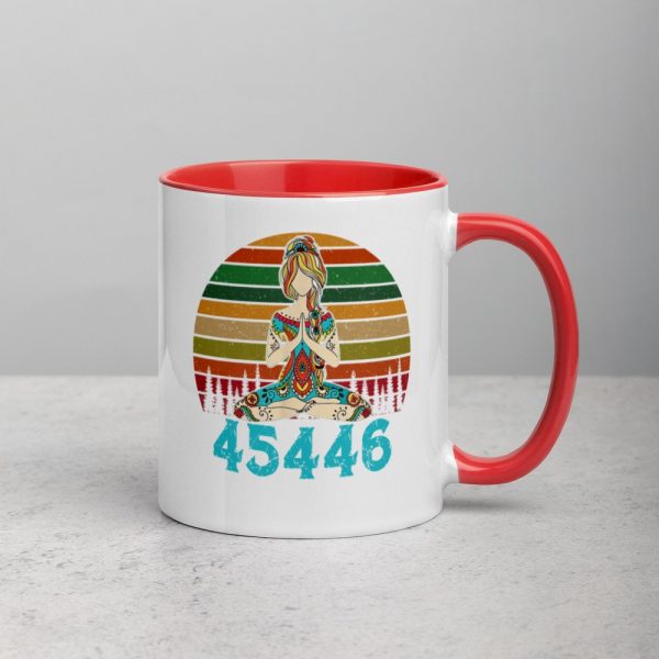 45446 Beige AF 45% against 45 Yoga Namaste Mug with Color Inside