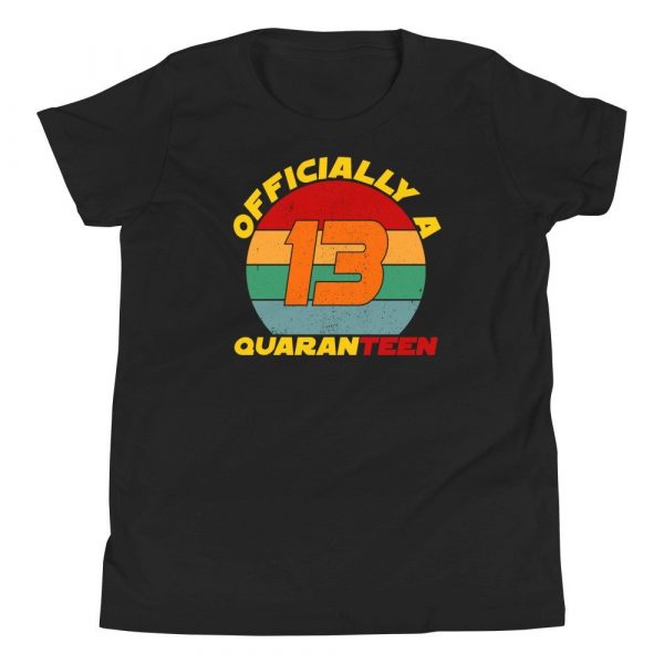 Officially quaranteen 13th birthday Vintage Birthdat Gift Youth Short Sleeve T-Shirt