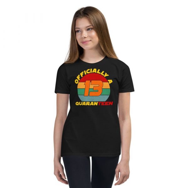 Officially quaranteen 13th birthday Vintage Birthdat Gift Youth Short Sleeve T-Shirt