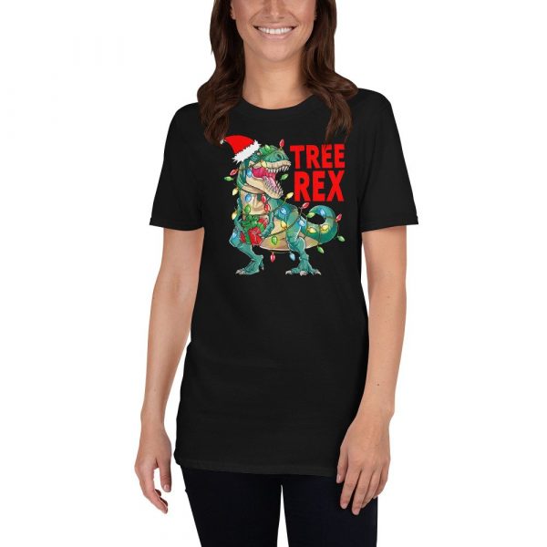 Christmas Dinosaur Tree Rex Pajamas , Tree Rex, T-Rex , Xmas Gifts Short-Sleeve Unisex T-Shirt